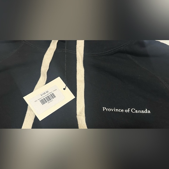 New With Tags Unisex Province of Canada French Terry Hoodie in Black Sz 2XL - Picture 2 of 4